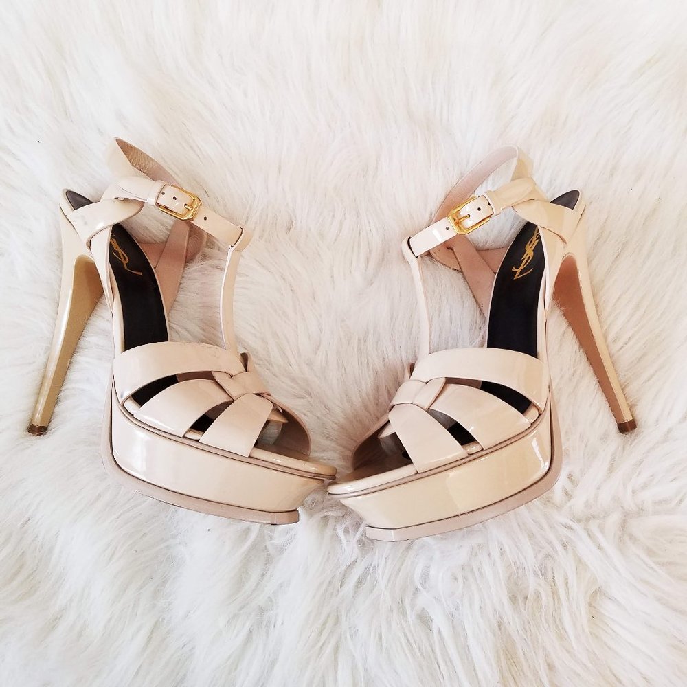 Saint Laurent Tribute High Heel Sandals - Nude - Picture 5 of 8